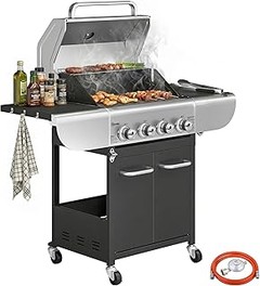Guía para elegir la mejor barbacoa de gas con carro de cuatro quemadores