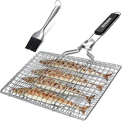 Instrucciones para utilizar una parrilla portátil con rejilla regulable