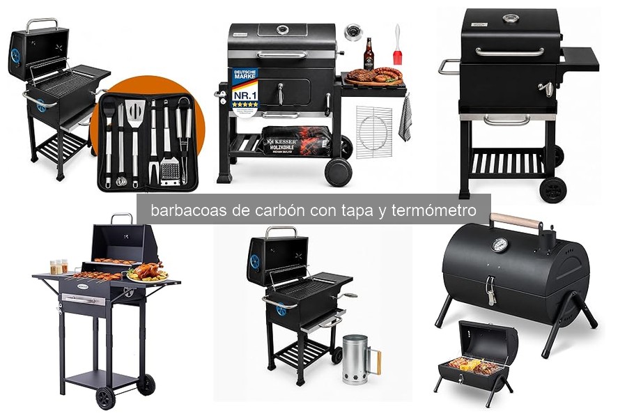 Características clave de barbacoas de carbón con tapa y termómetro