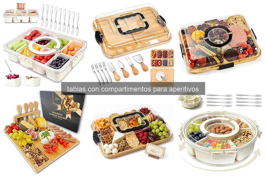Características de las Tablas con Compartimentos para Aperitivos