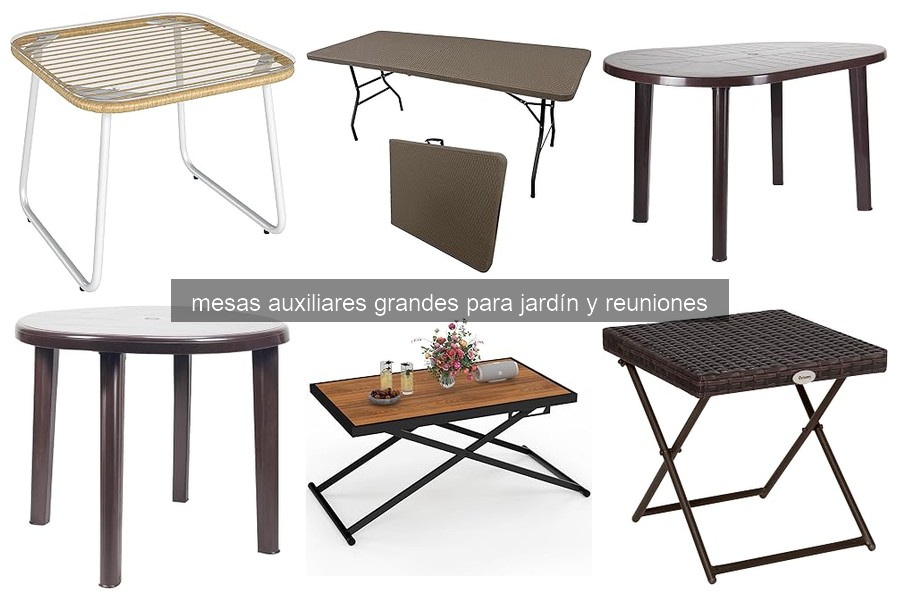 Cómo elegir la mejor mesa auxiliar grande para jardín