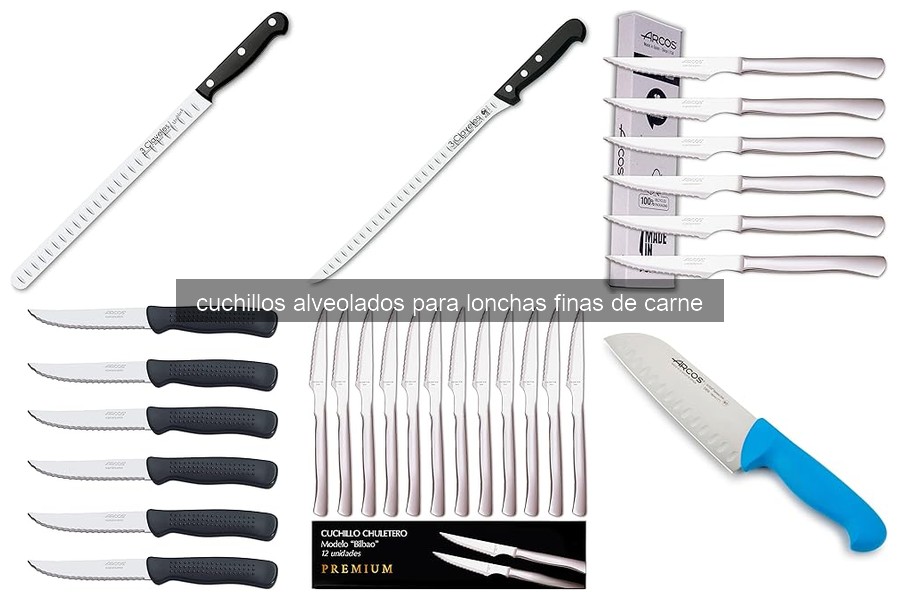 Comparativa de cuchillos alveolados para lonchas finas de carne