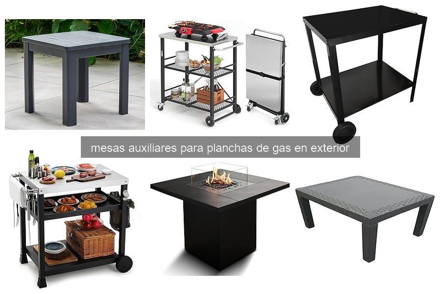 Comparativa de mesas auxiliares para planchas de gas en exteriores