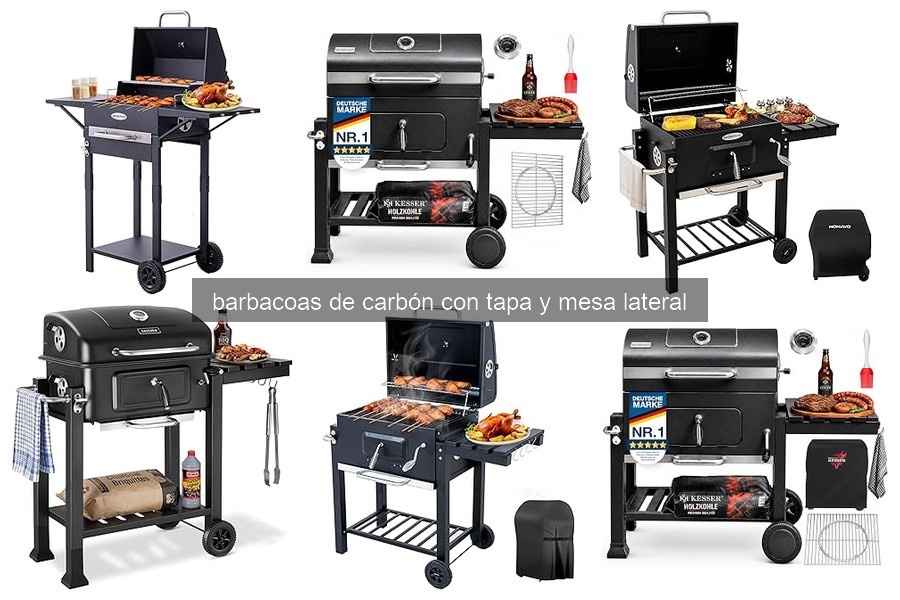 Mejores barbacoas de carbón con tapa y mesa lateral para principiantes