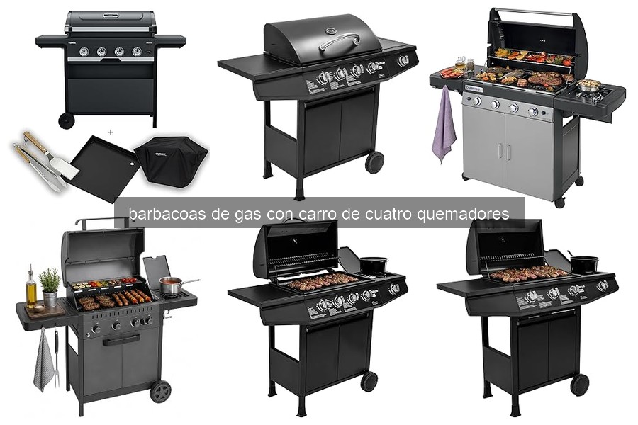 Mejores barbacoas de gas con carro de 4 quemadores en 2023
