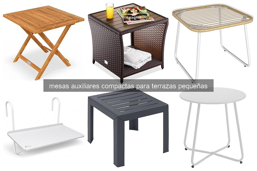 Mejores mesas auxiliares compactas para terrazas pequeñas 2026
