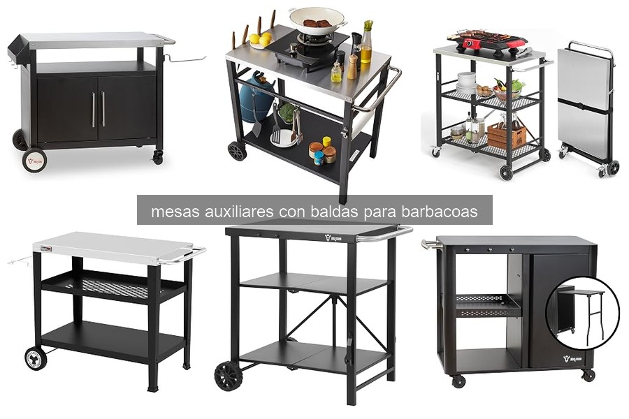 Mejores mesas auxiliares con baldas para barbacoas en 2023
