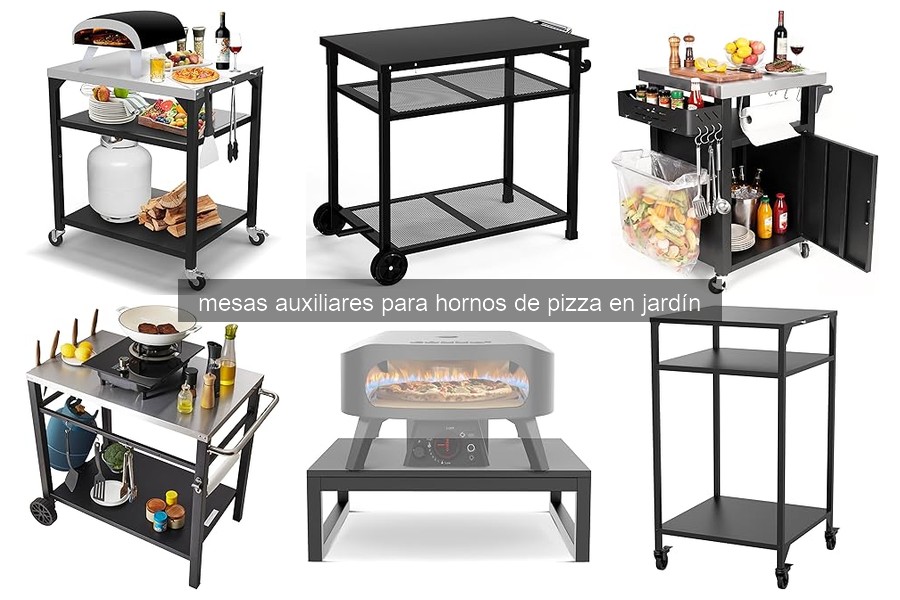 Mejores mesas auxiliares para hornos de pizza en jardín 2026