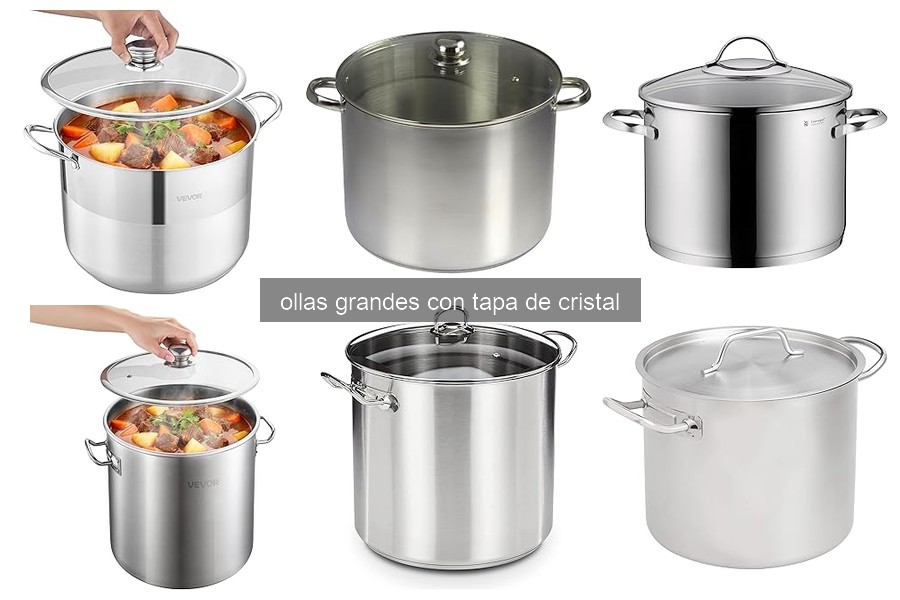 Mejores ollas grandes con tapa de cristal para familias 2026