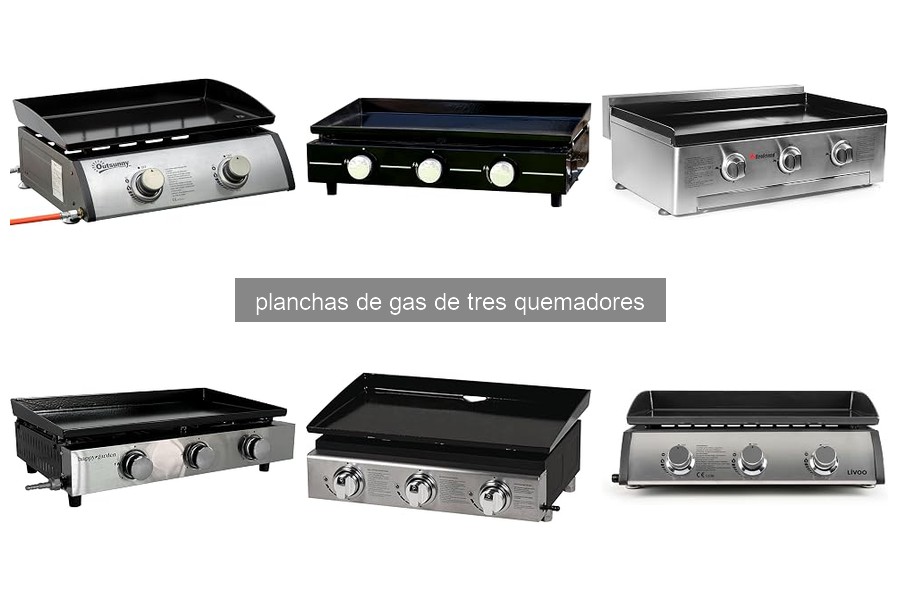 Mejores planchas de gas de tres quemadores para asados familiares