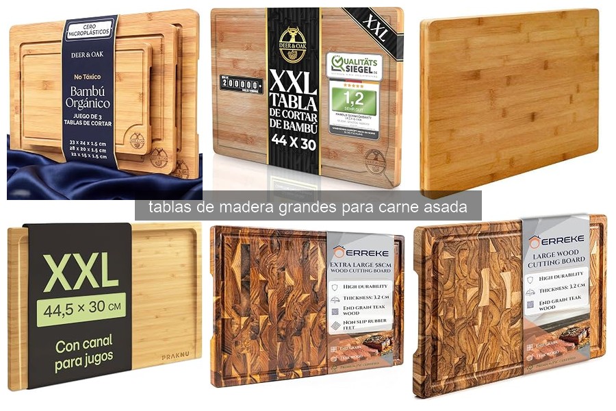 Mejores tablas de madera grandes para carne asada en 2026