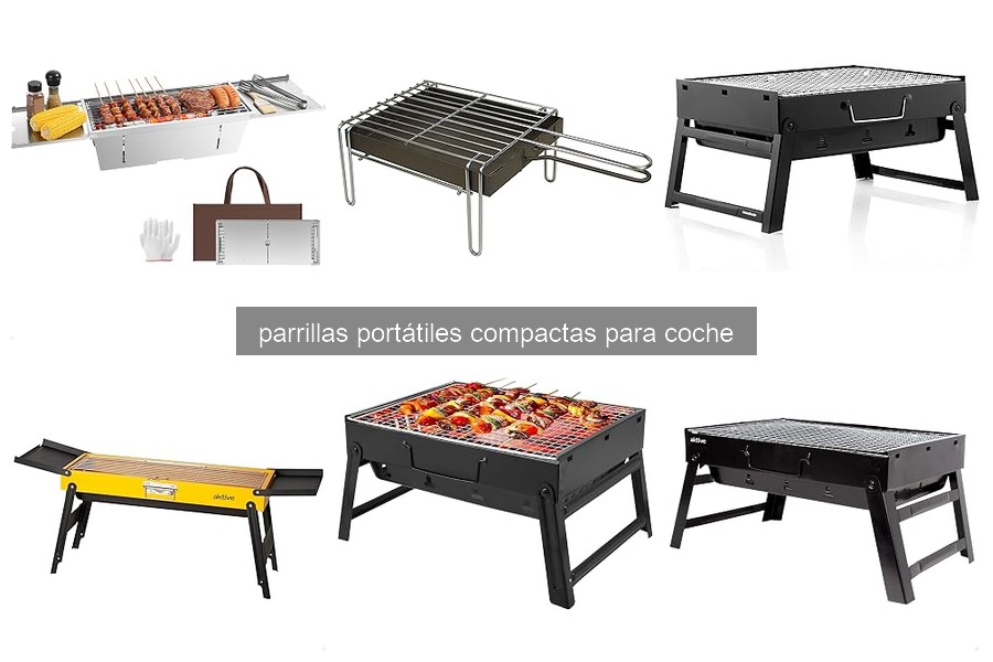¿Qué es una parrilla portátil compacta para coche?