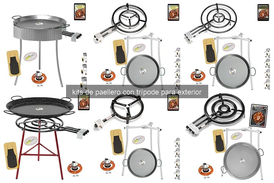 ¿Qué incluye un kit de paellero con trípode para exterior?